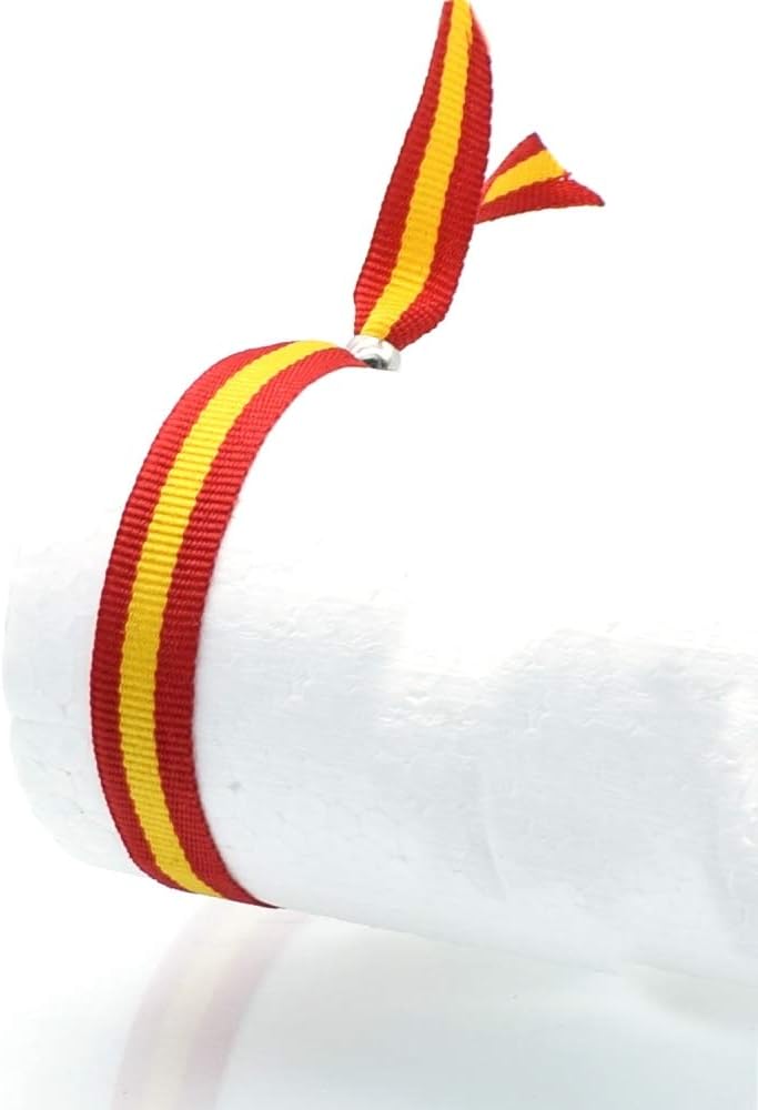BDM Men's and women's fabric bracelet with the flag of Spain and adjustable closure, car hanger, bag, backpack... 10 mm - Image 4